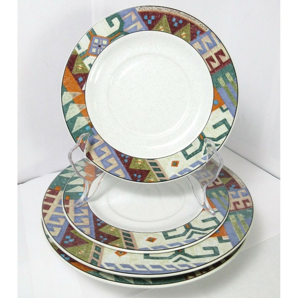 Lot of 4 Mikasa Studio Nova Creole HG 277 2 Soup Bowls & 2 Saucers Replacements